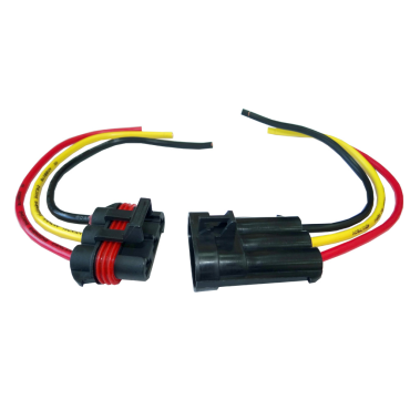 Разъем герметичный с проводом 4мм² на 3 контакта, комплект